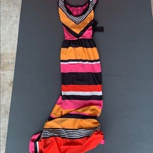 Multicolored striped dress